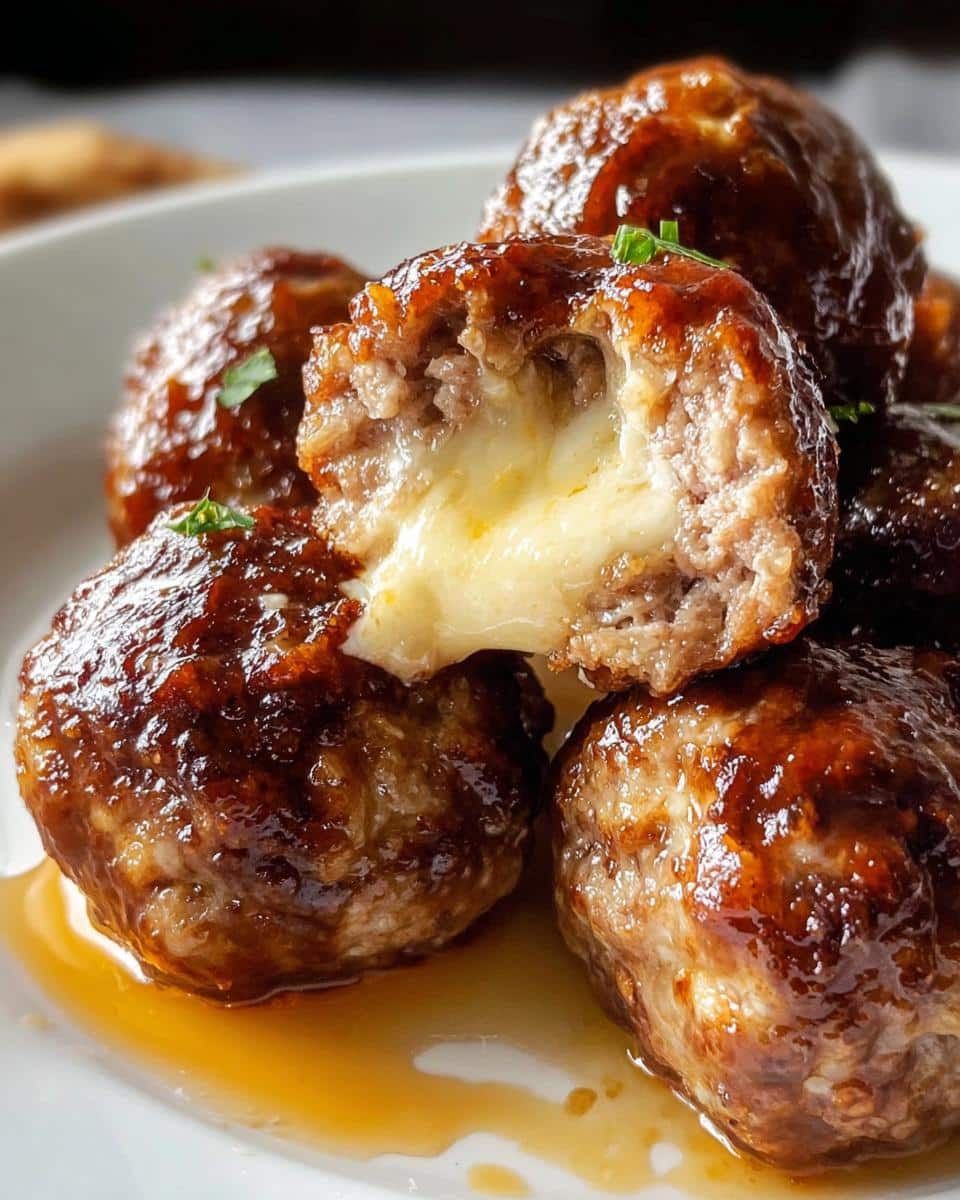 Smoked Cheese Stuffed Meatballs - detail 1