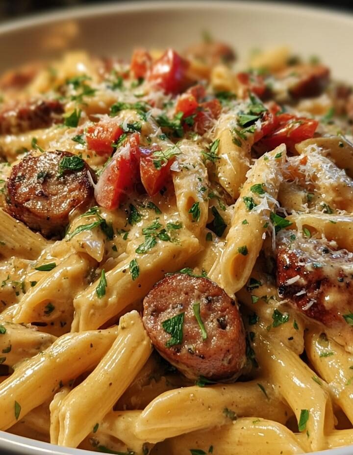 Smoky Cajun Garlic Butter Sausage Pasta