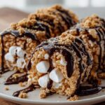 S’mores Rolled Rice Krispie Treats