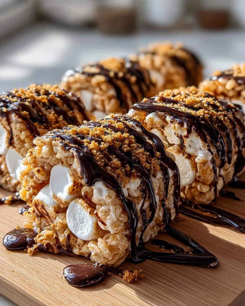 S’mores Rolled Rice Krispie Treats - detail 2