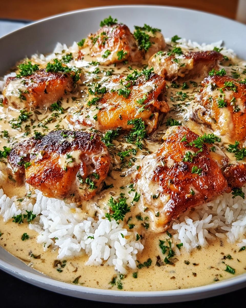 Smothered Chicken and Rice - detail 2