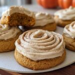 Soft Pumpkin Cookies with Cinnamon Frosting