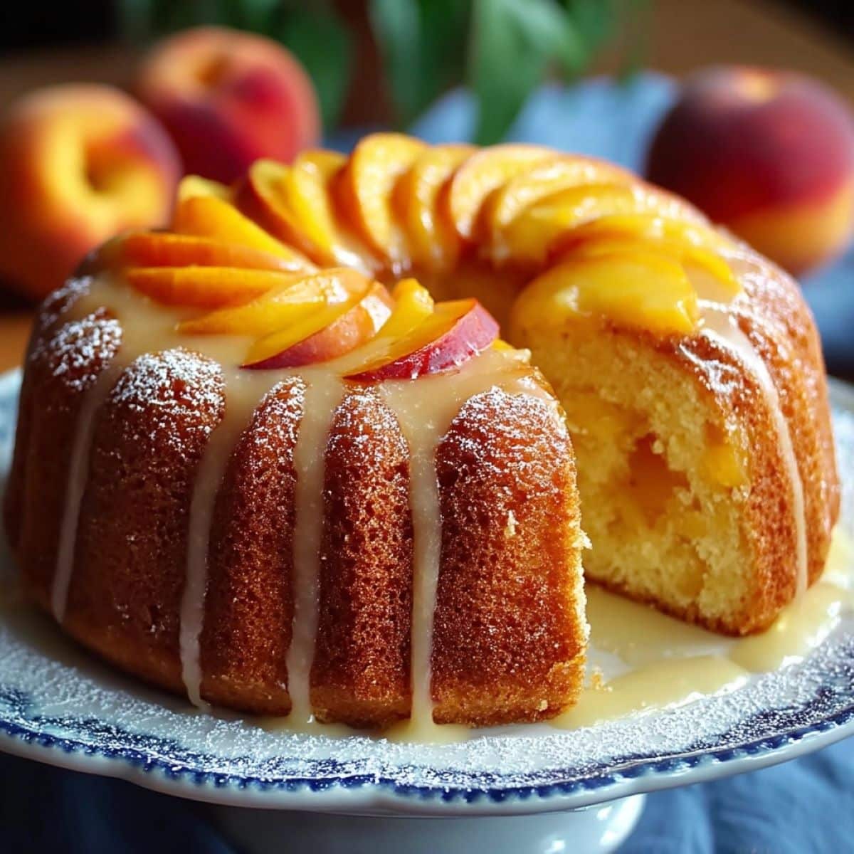 Southern Peach Buttermilk Pound Cake