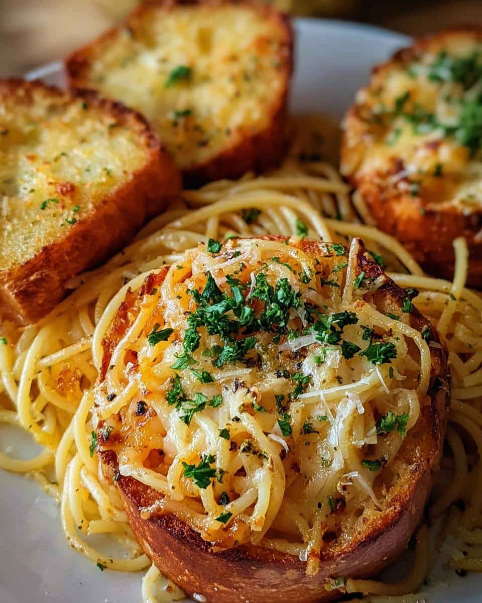 Spaghetti Garlic Bread - detail 1