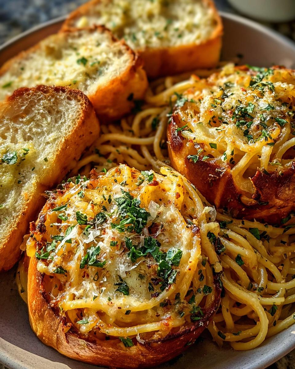 Spaghetti Garlic Bread - detail 2