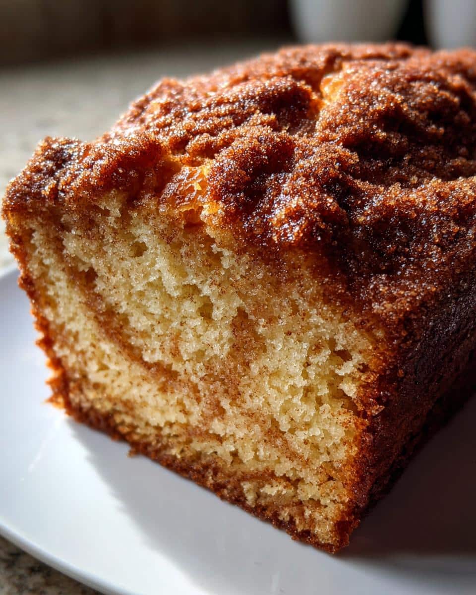 Spiced Apple Cider Donut Loaf with a Cinnamon Sugar Crust - detail 1