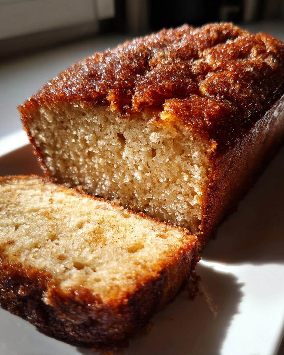 Spiced Apple Cider Donut Loaf with a Cinnamon Sugar Crust - detail 2