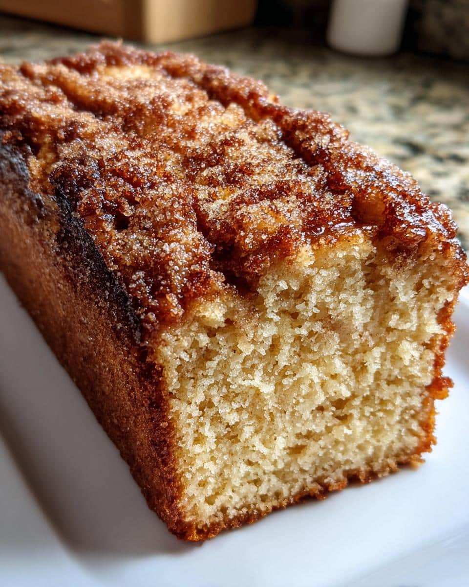 Spiced Apple Cider Donut Loaf with a Cinnamon Sugar Crust - detail 3