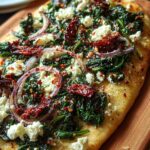 Spinach And Feta Flatbread Pizza