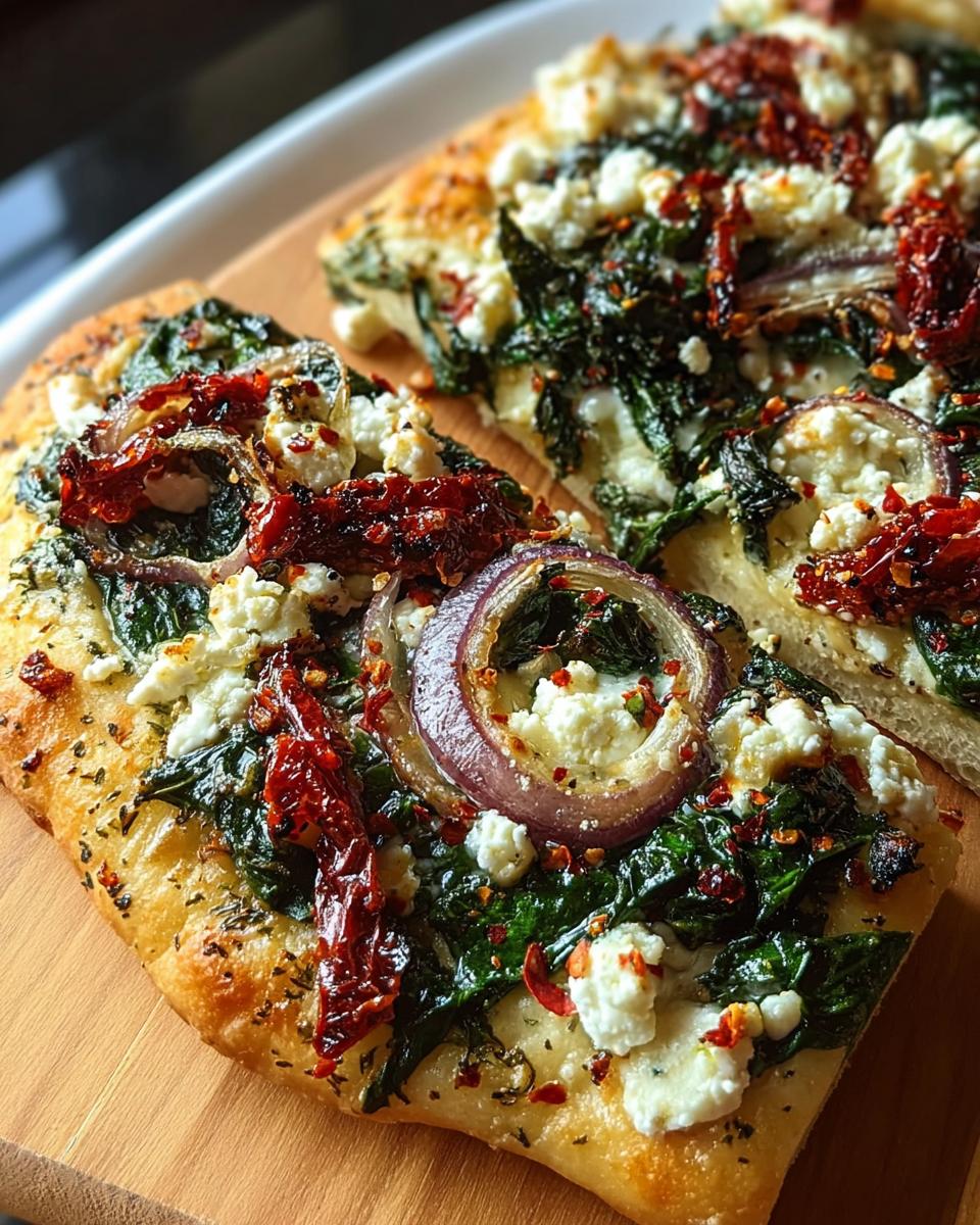 Spinach And Feta Flatbread Pizza - detail 2