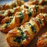 Spinach and Feta Puff Pastry Twists