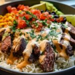 Steak Queso Rice Bowl