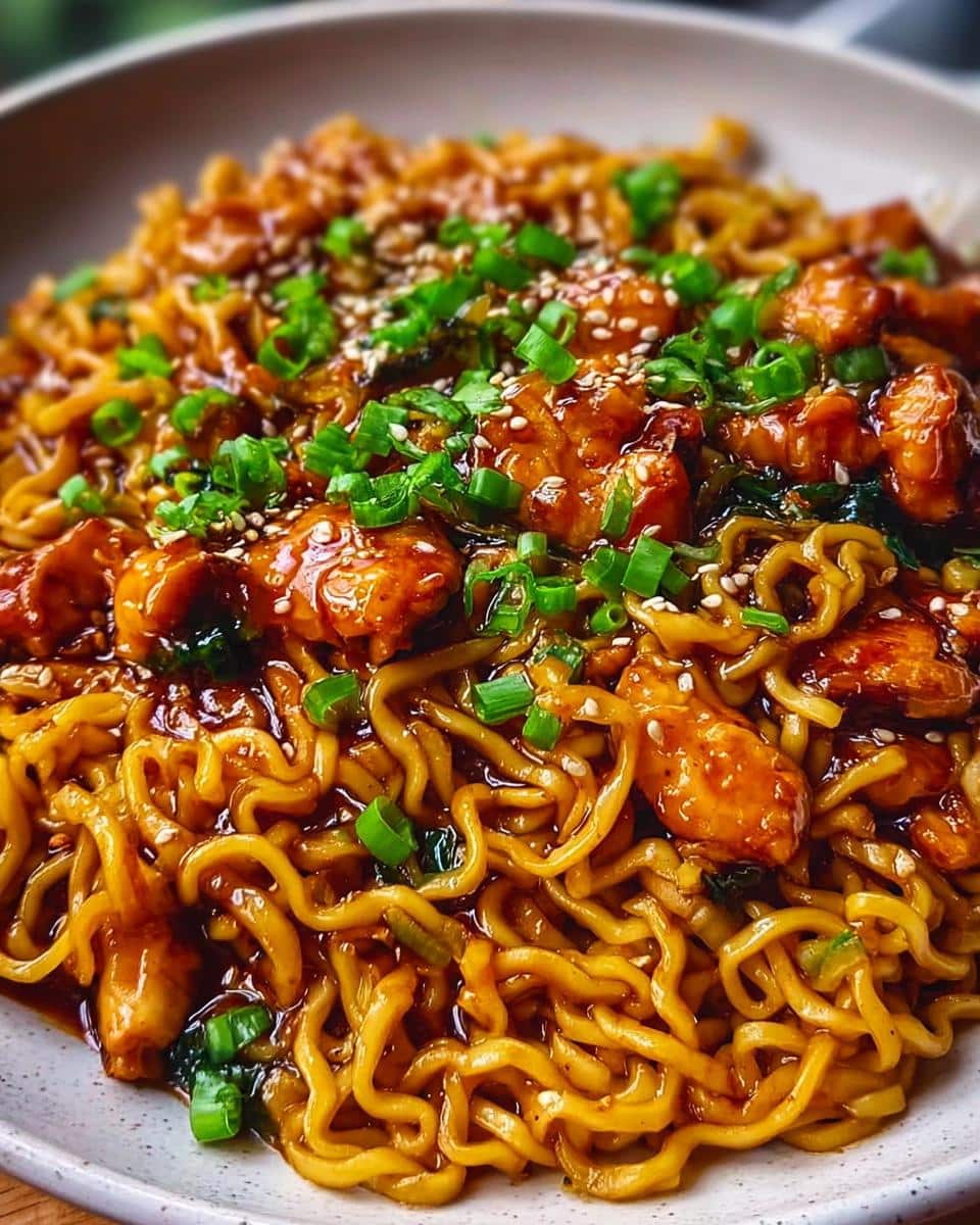 Sticky Garlic Chicken Noodles - detail 1