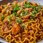 Sticky Garlic Chicken Noodles