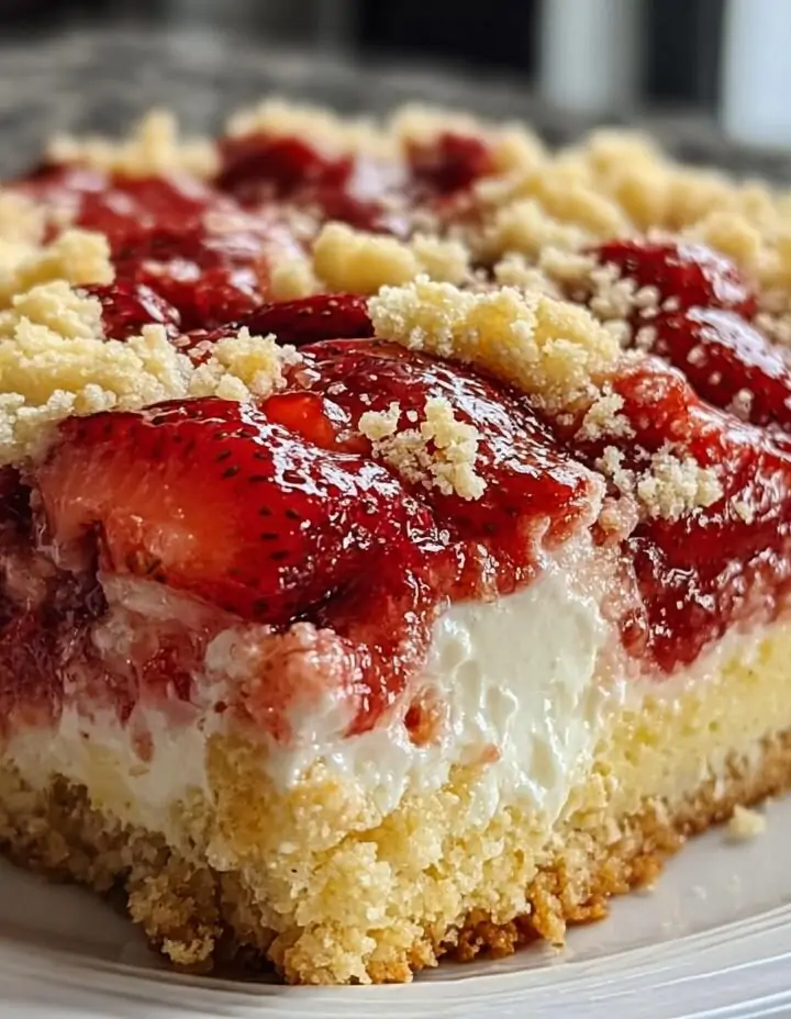 Strawberry Cheesecake Dump Cake