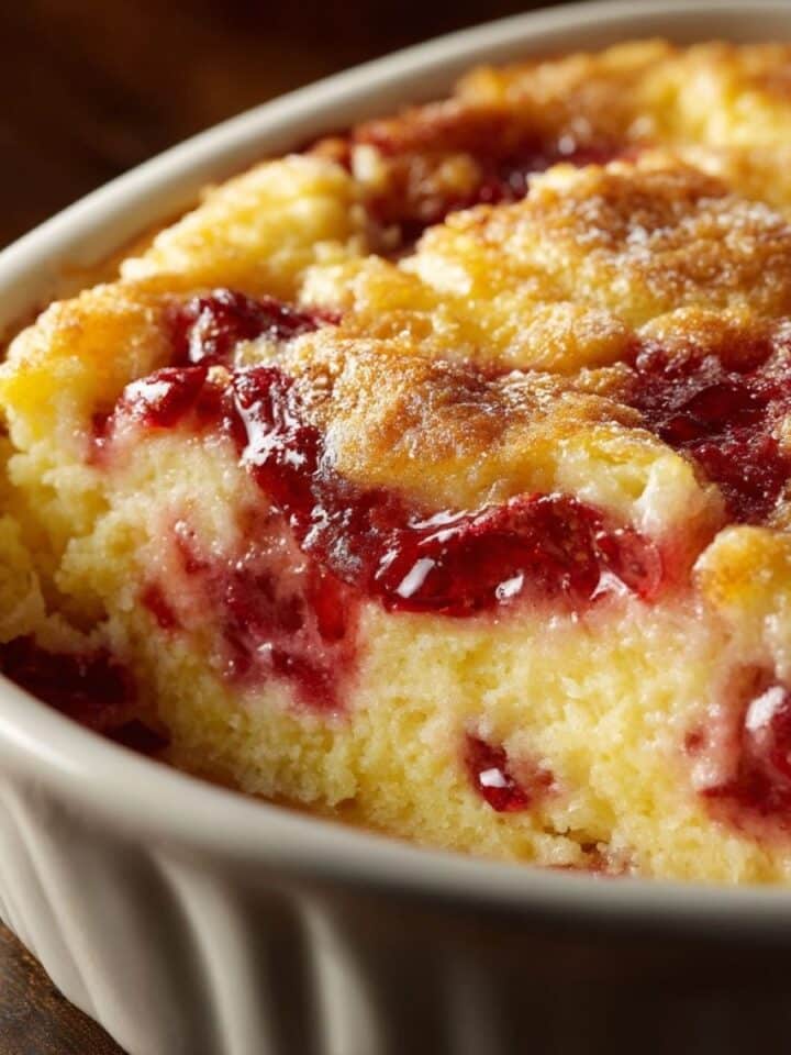 Strawberry Cheesecake Dump Cake