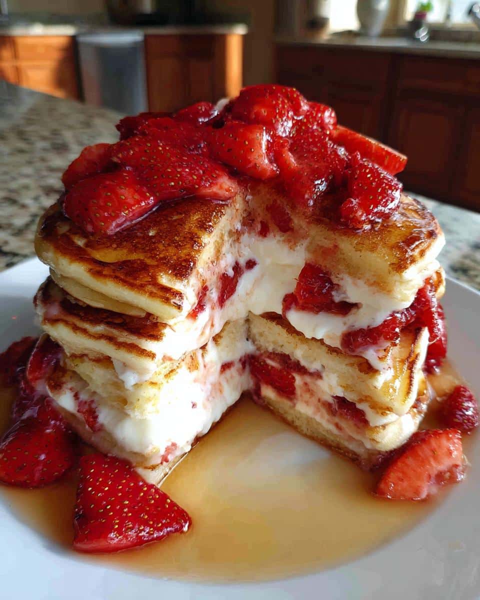 Strawberry Cheesecake Pancakes - detail 1