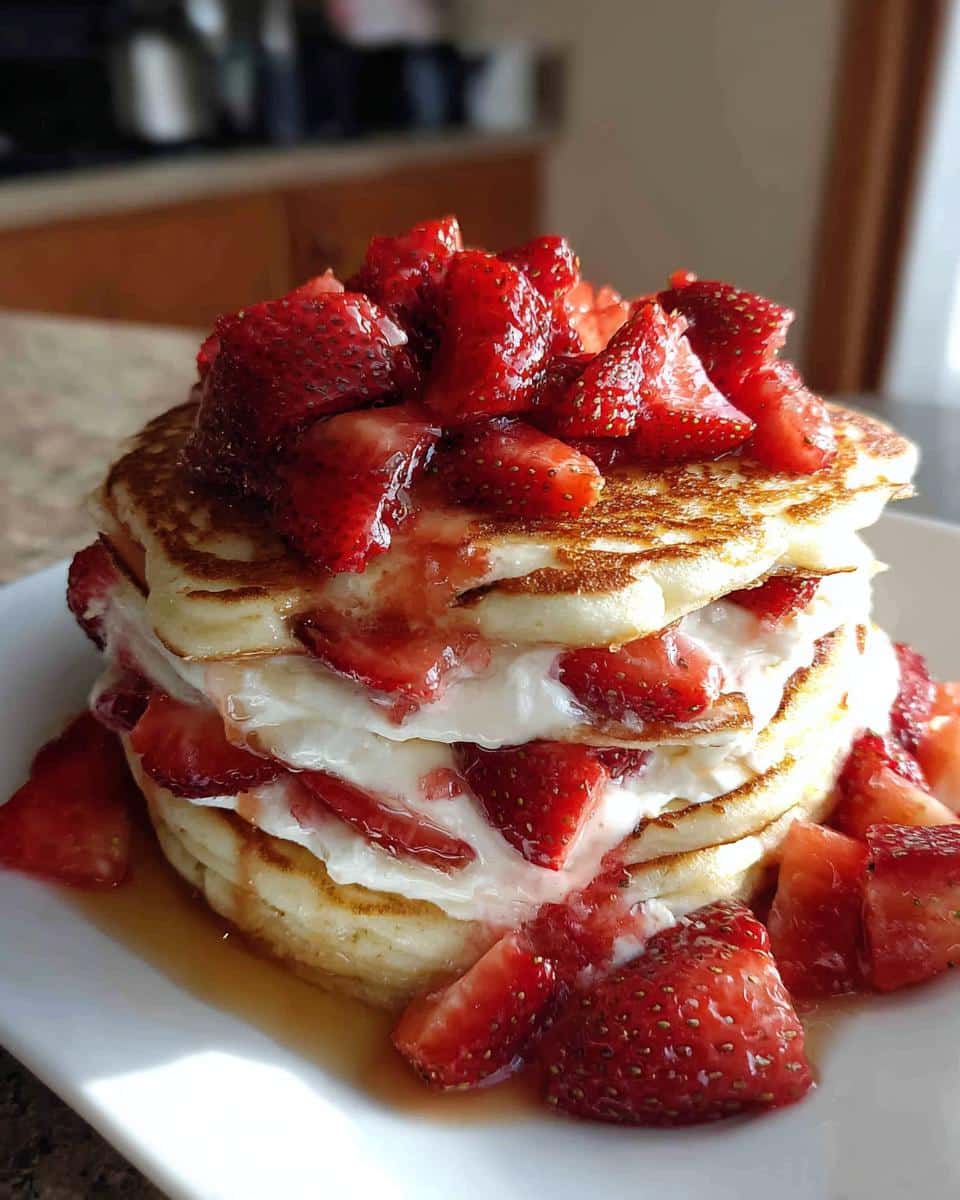Strawberry Cheesecake Pancakes - detail 2