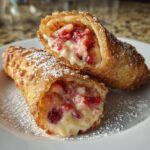 Strawberry Cheesecake Stuffed Eggrolls