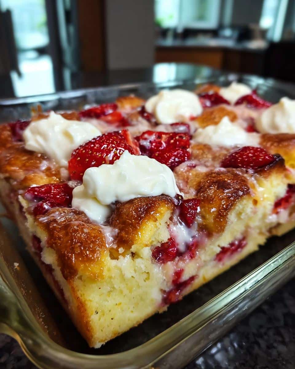 Strawberry Cream Cheese Cobbler - detail 2