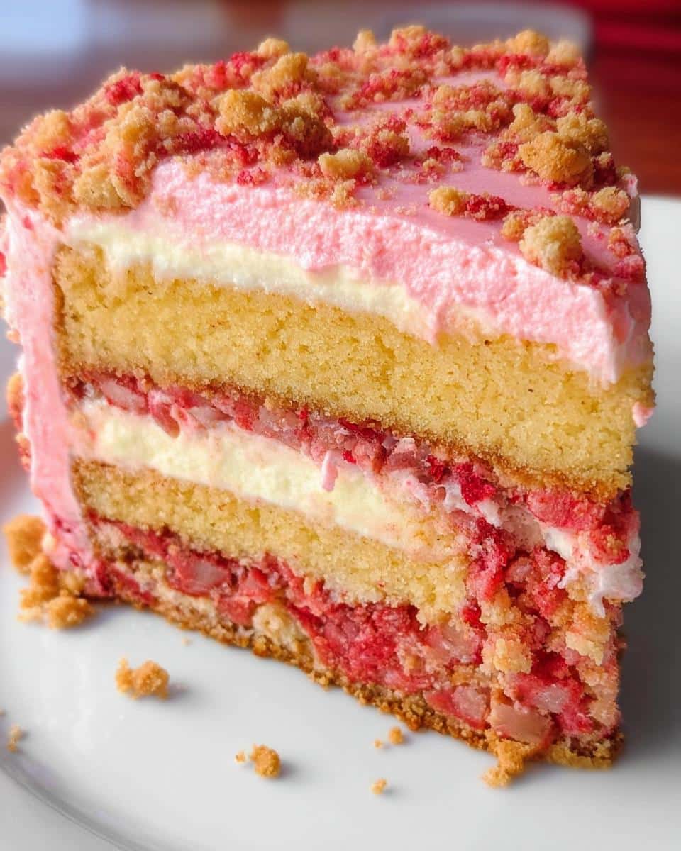 Strawberry Crunch Cake - detail 1