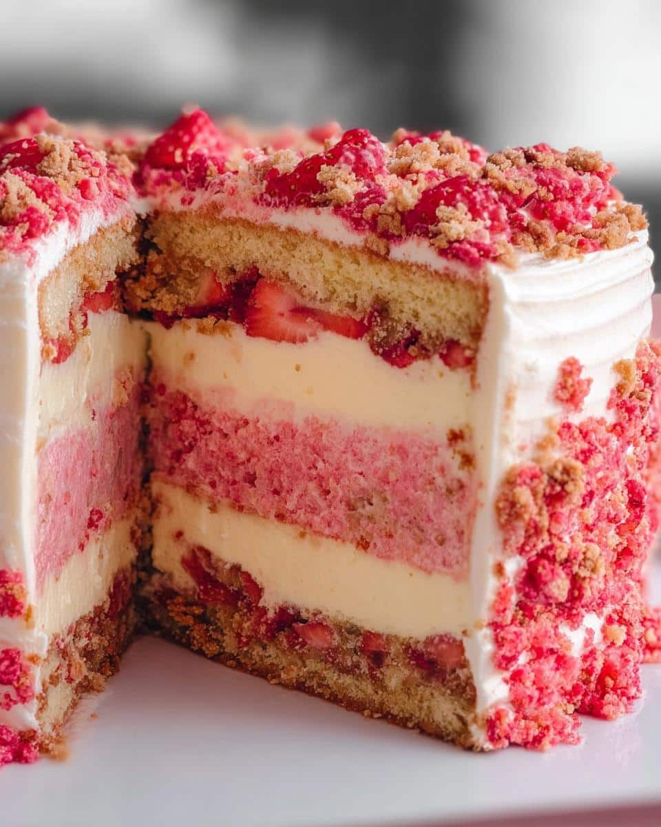 Strawberry Crunch Cake - detail 2