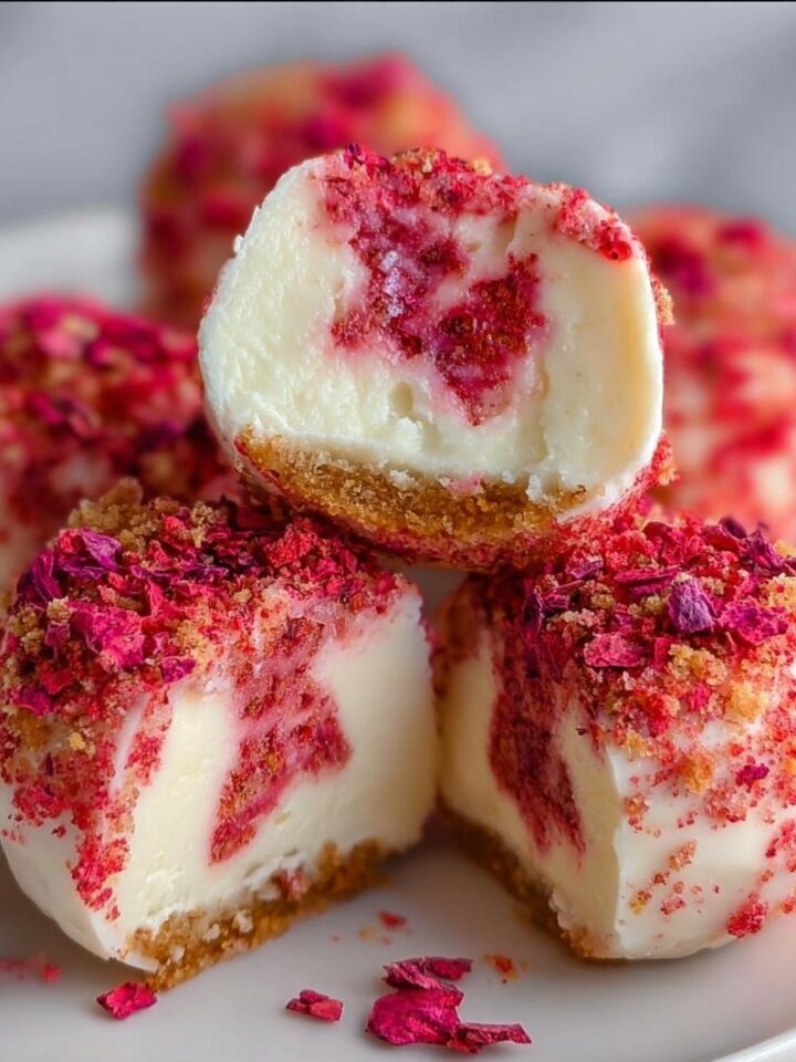 Strawberry Crunch Cheesecake Bites