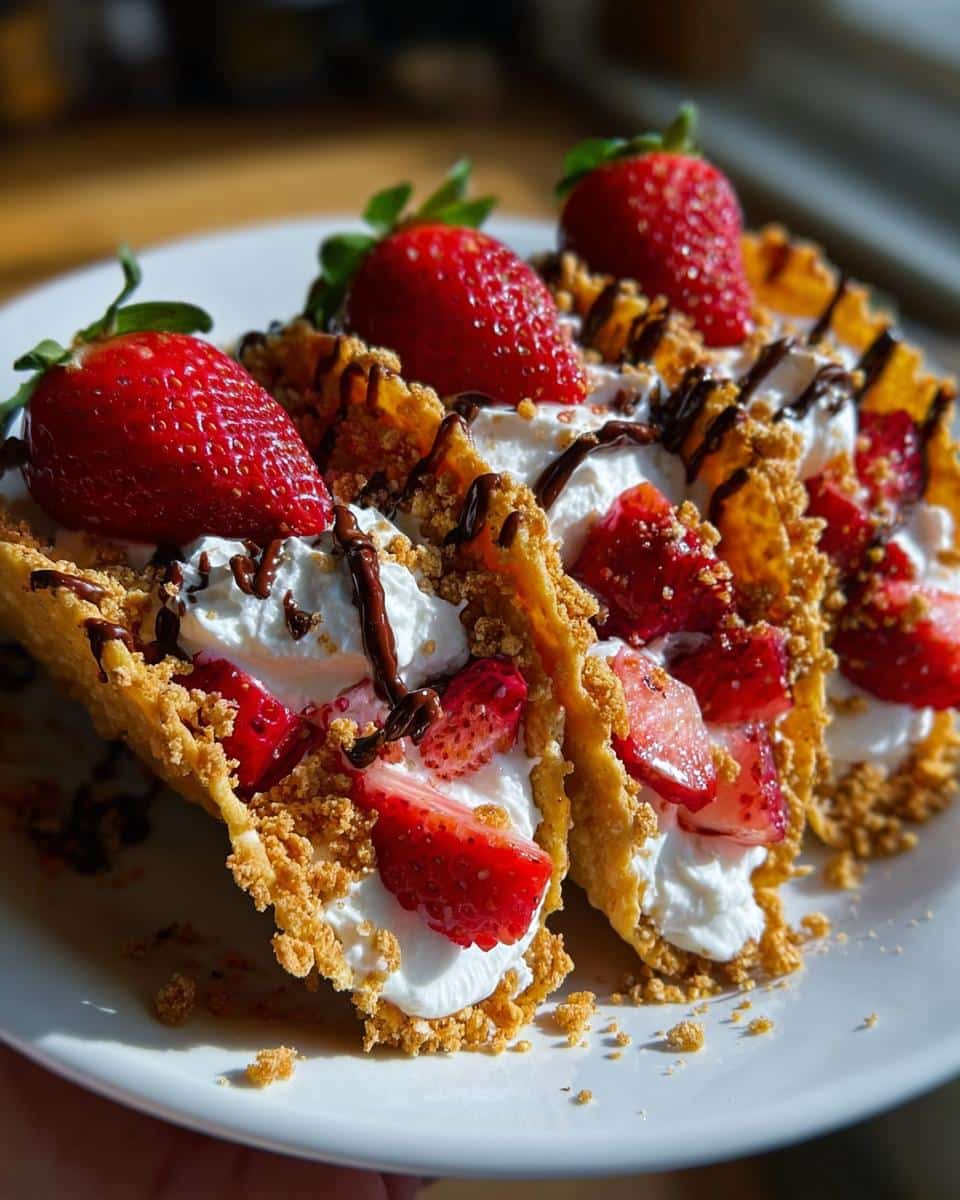 Strawberry Crunch Cheesecake Tacos - detail 1