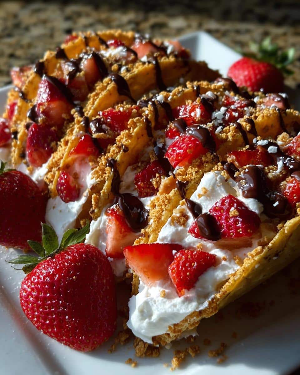 Strawberry Crunch Cheesecake Tacos - detail 2