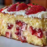 Strawberry Custard Delight Cake