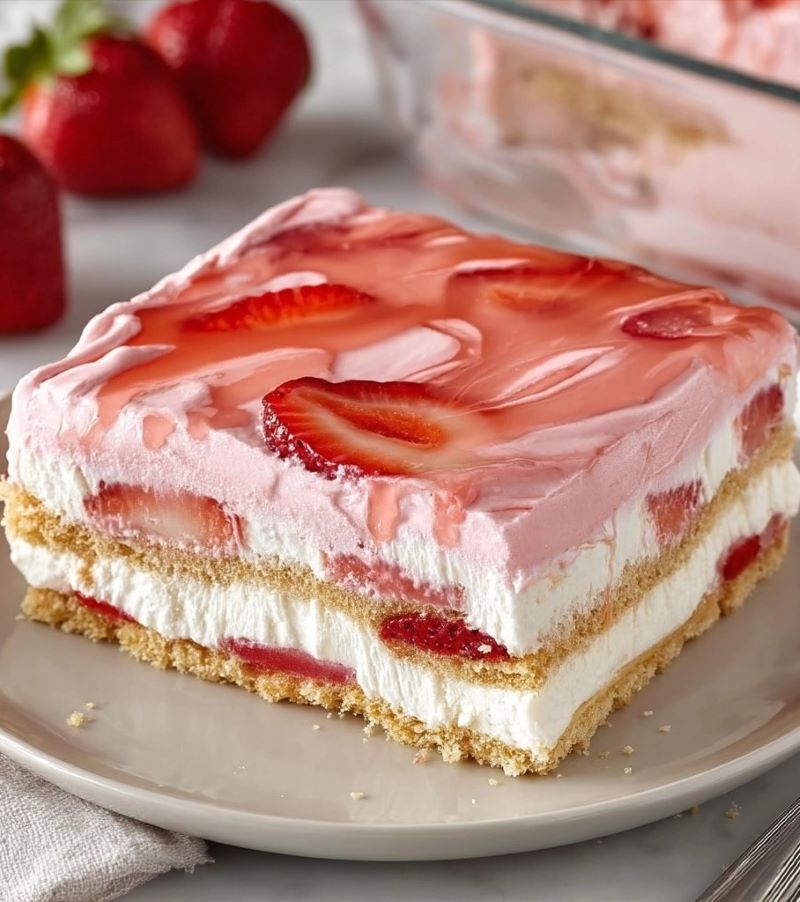 Strawberry Eclair Cake