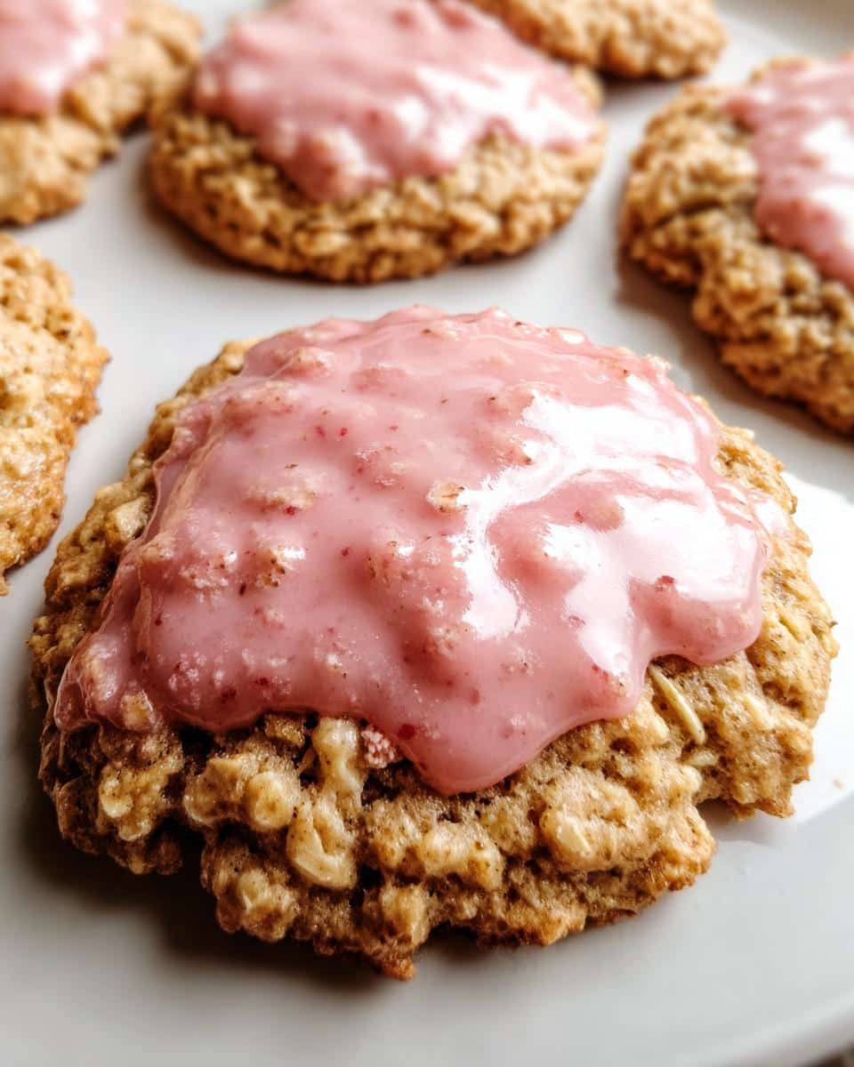 Strawberry Iced Oatmeal Cookies - detail 1