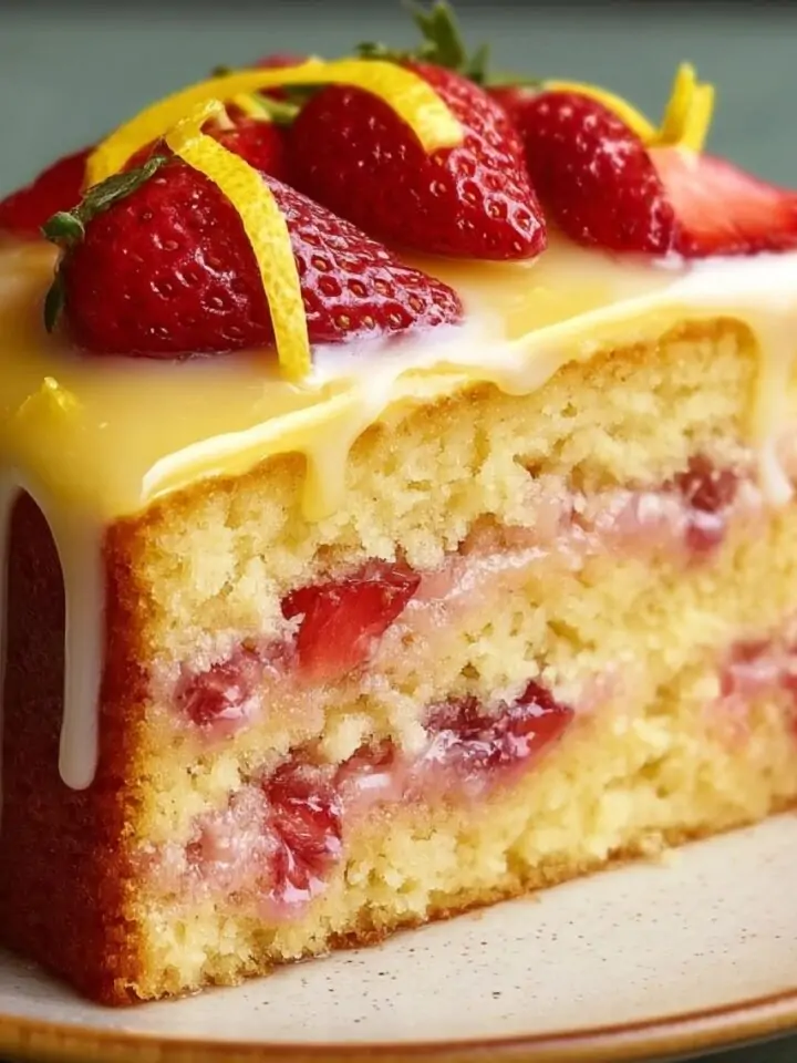 Strawberry Lemonade Buttermilk Cake