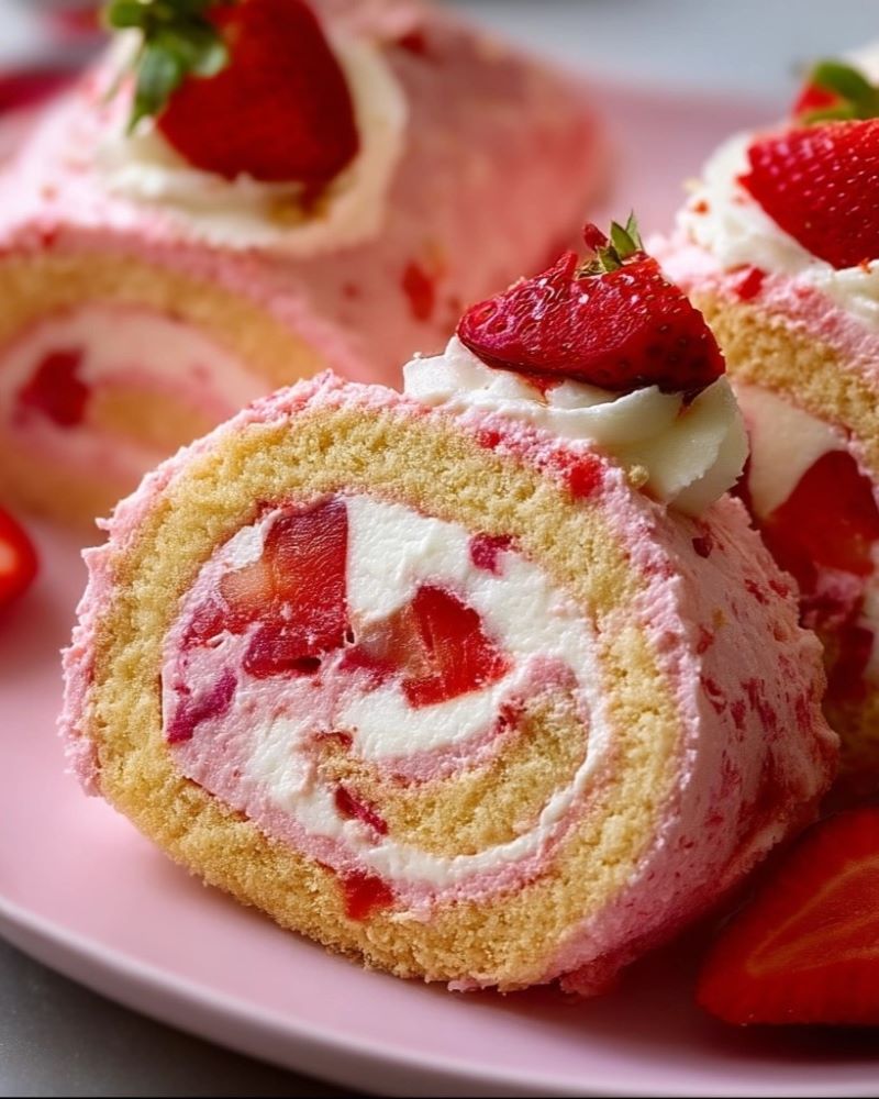 Strawberry Shortcake Cheesecake Rolls