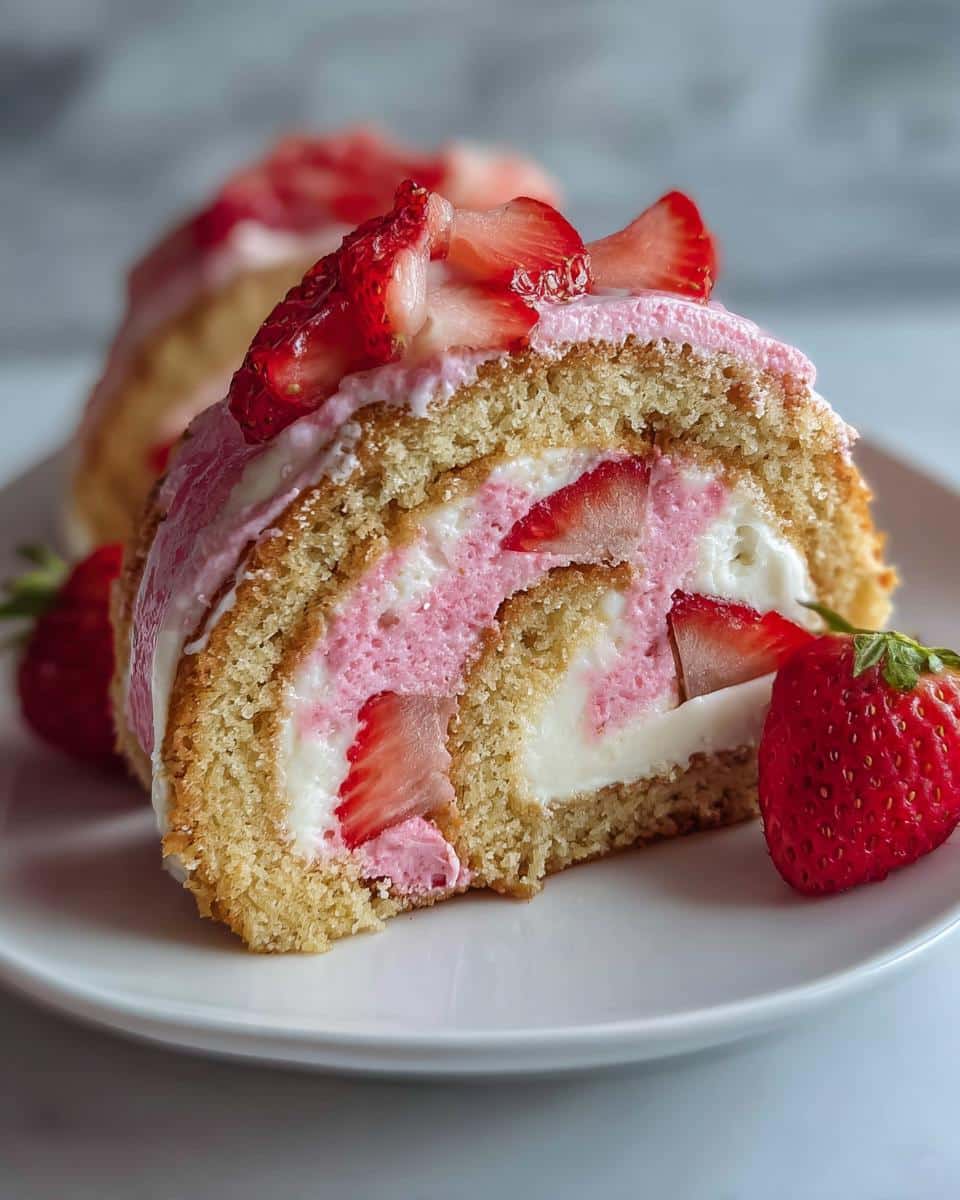 Strawberry Shortcake Cheesecake Rolls
