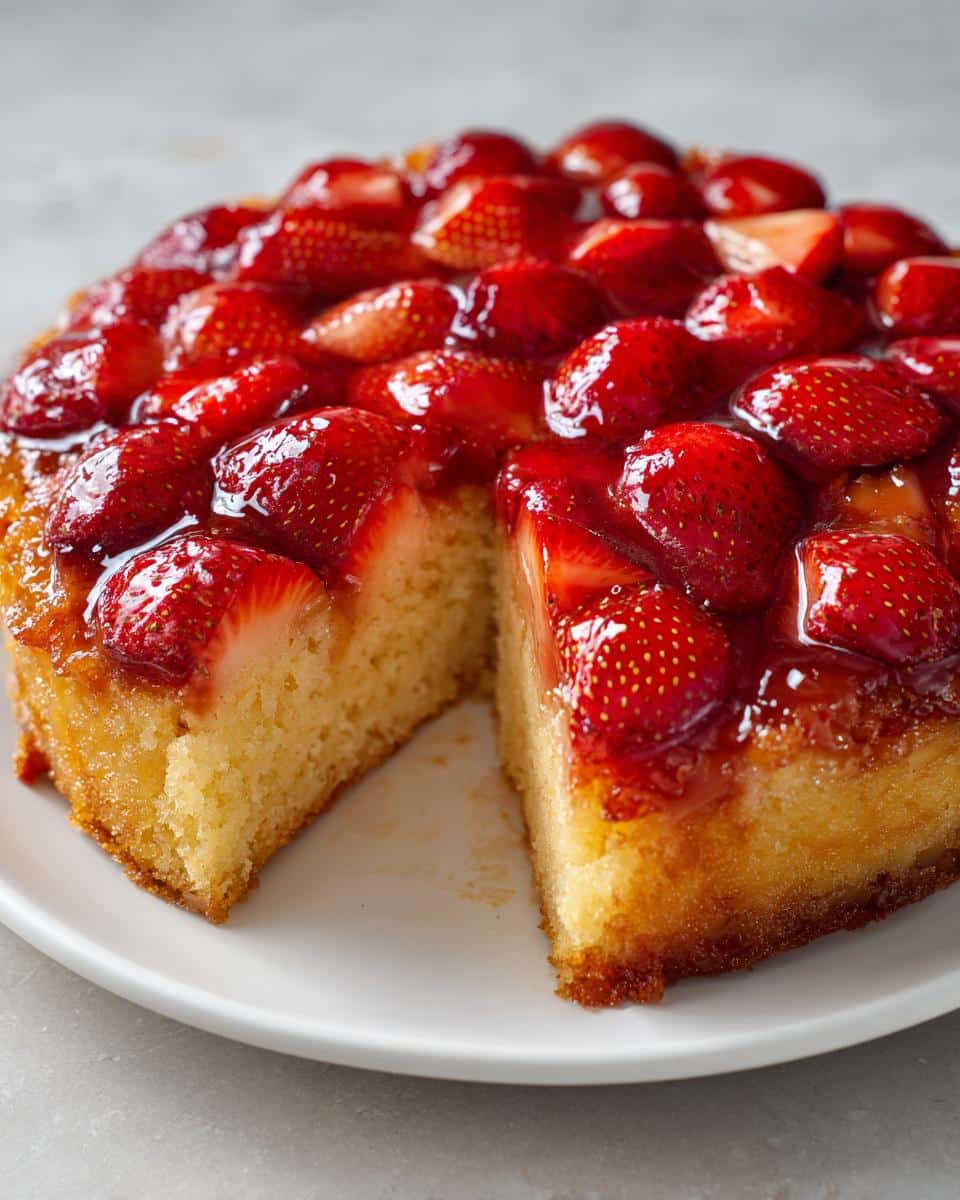 Strawberry Upside Down Cake - detail 1