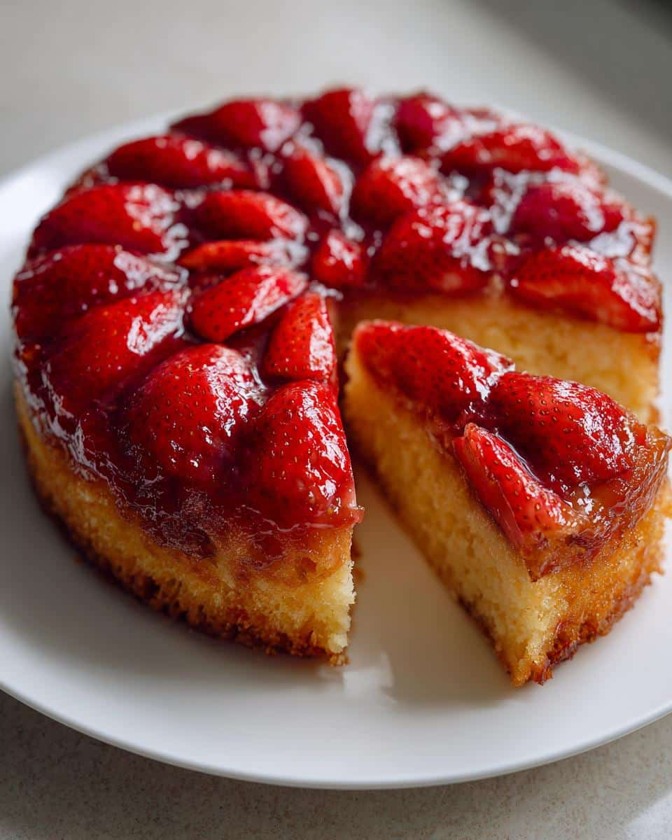 Strawberry Upside Down Cake - detail 2