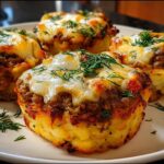 Stuffed Mashed Potato Nests