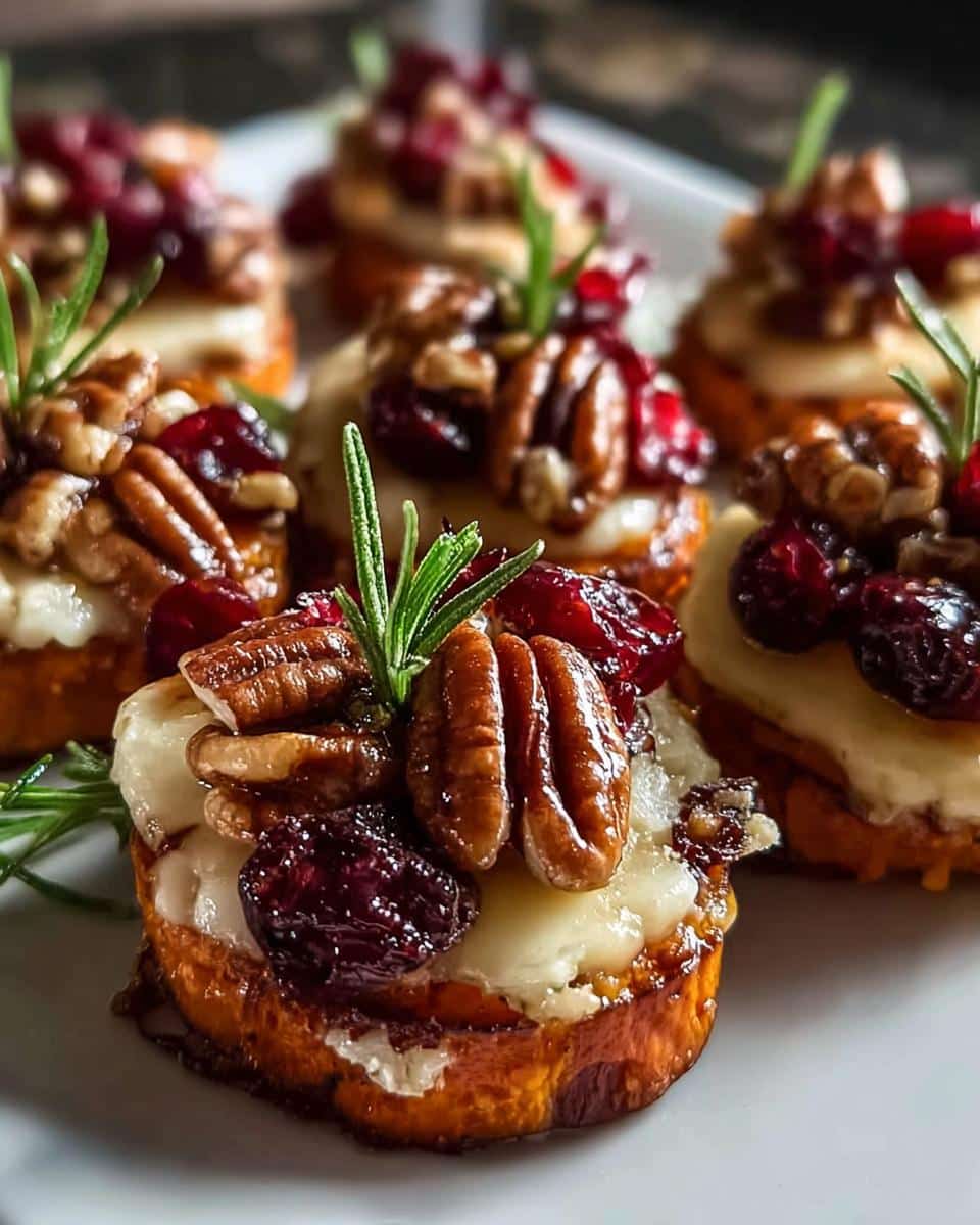 Sweet Potato Rounds with Brie, Cranberry & Pecans - detail 1