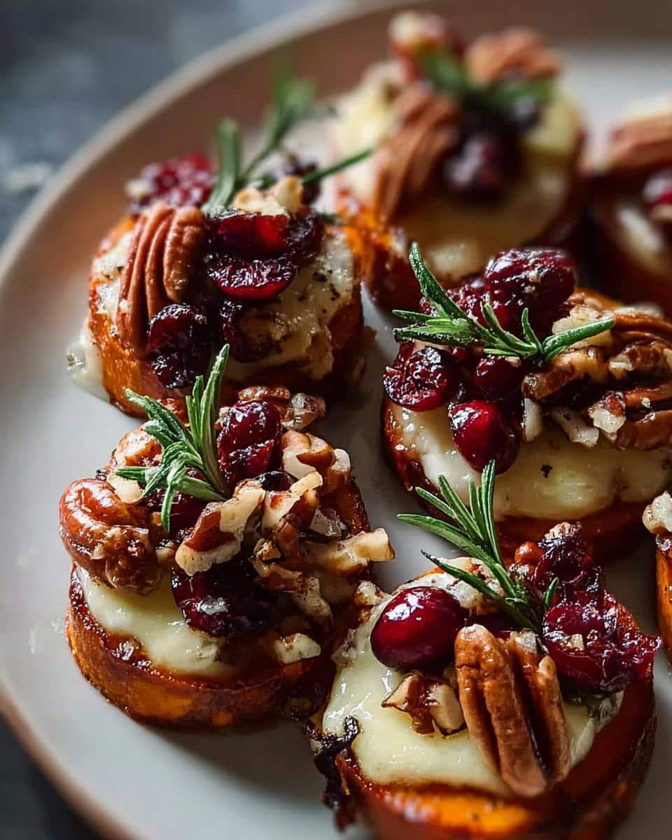 Sweet Potato Rounds with Brie, Cranberry & Pecans - detail 2