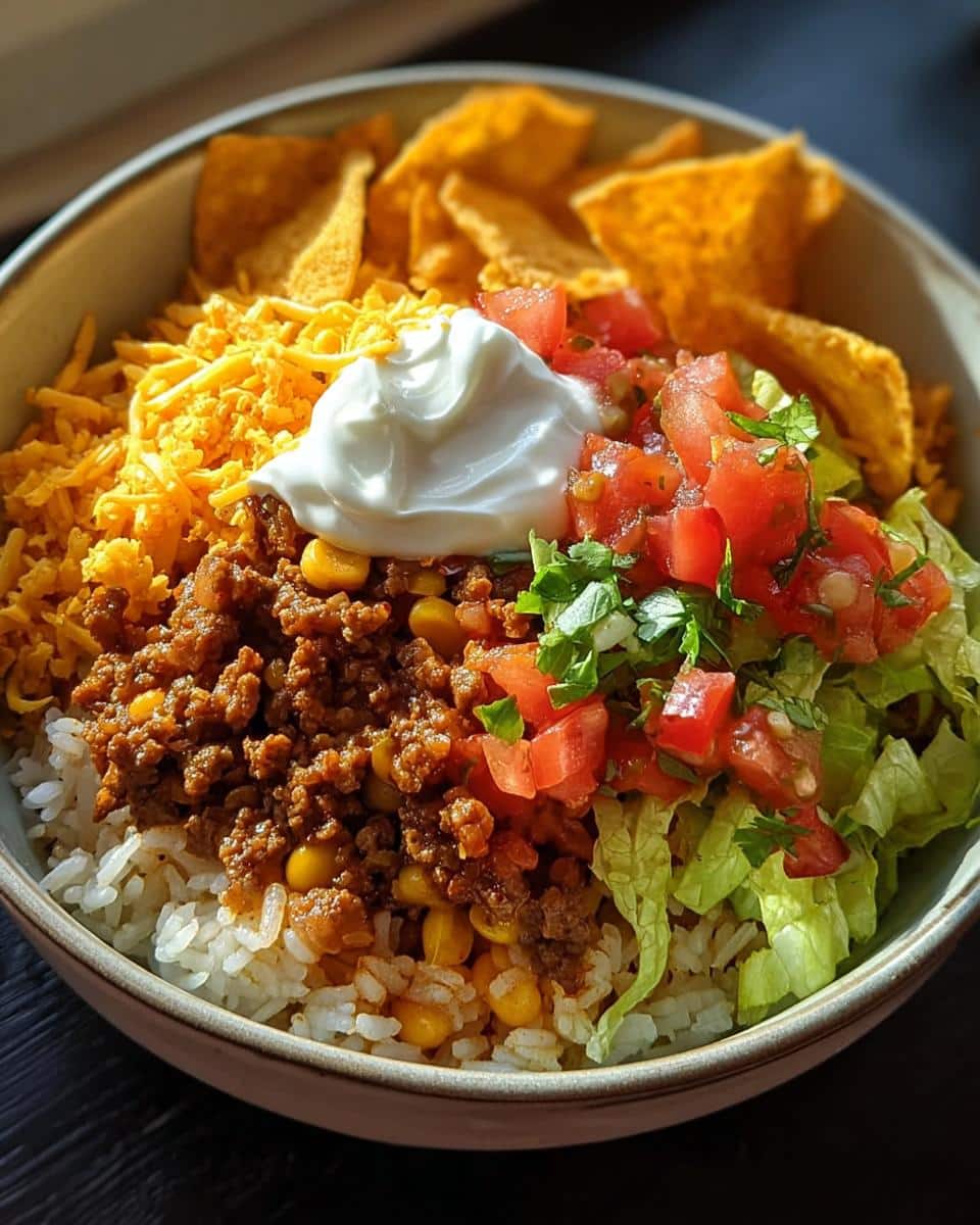 Taco Rice Bowl with Doritos - detail 1