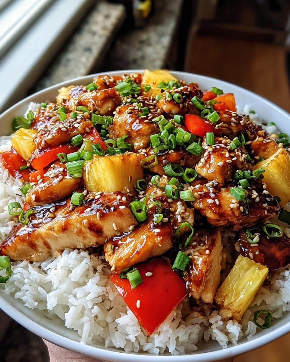 Teriyaki Pineapple Chicken Bowls - detail 1