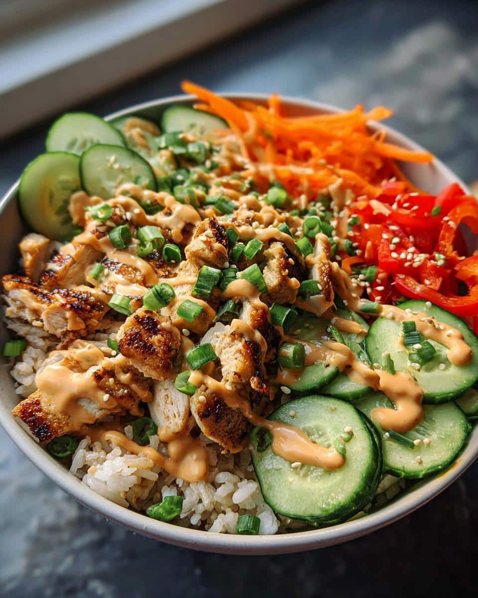 Thai Peanut Chicken Buddha Bowl - detail 1