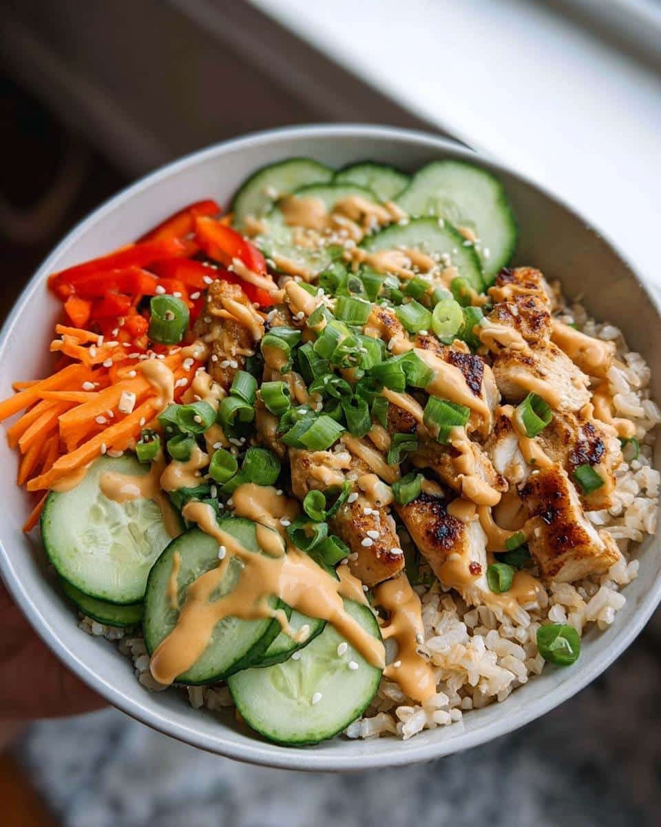 Thai Peanut Chicken Buddha Bowl - detail 2