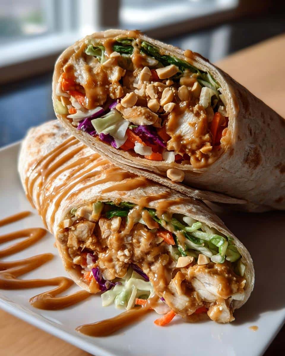 Thai Peanut Chicken Wraps - detail 2