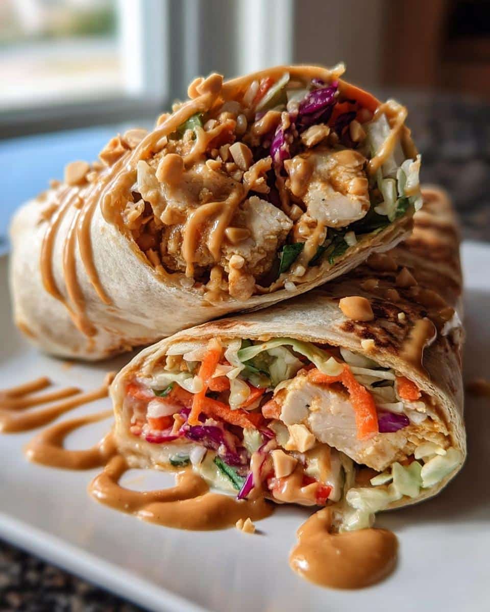 Thai Peanut Chicken Wraps - detail 3
