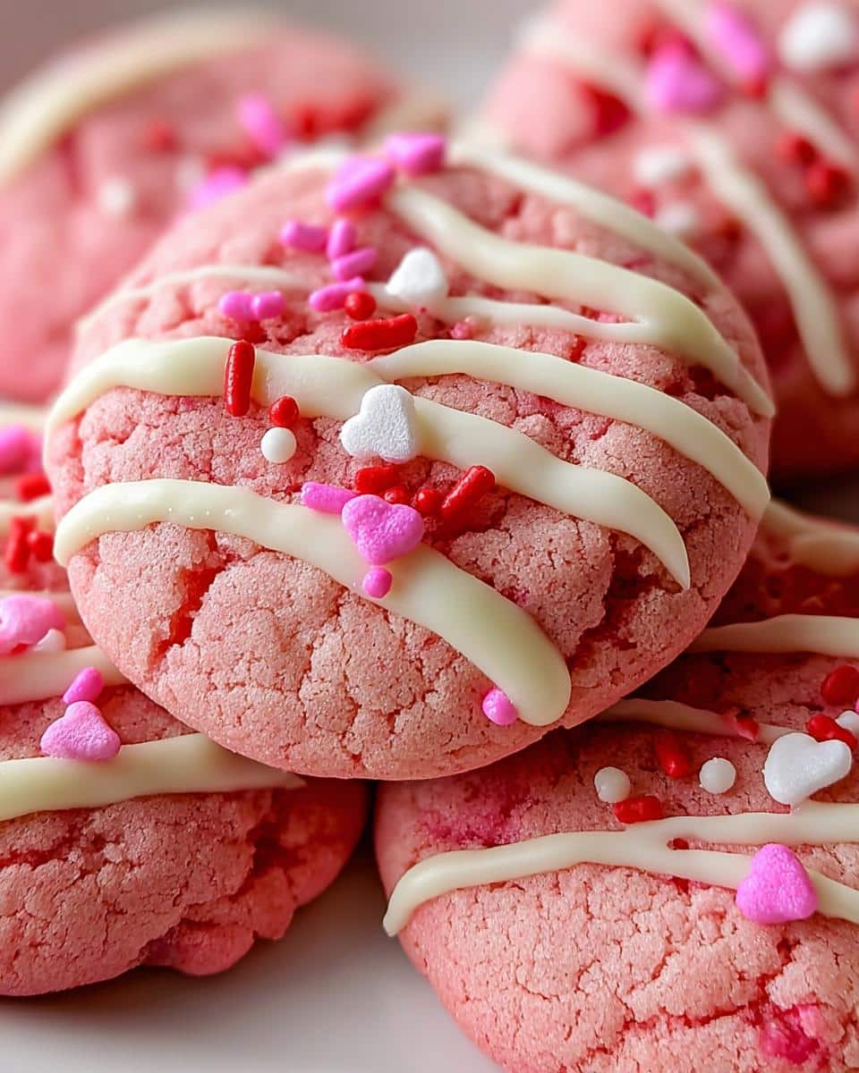 Valentine Strawberry Cookies - detail 2