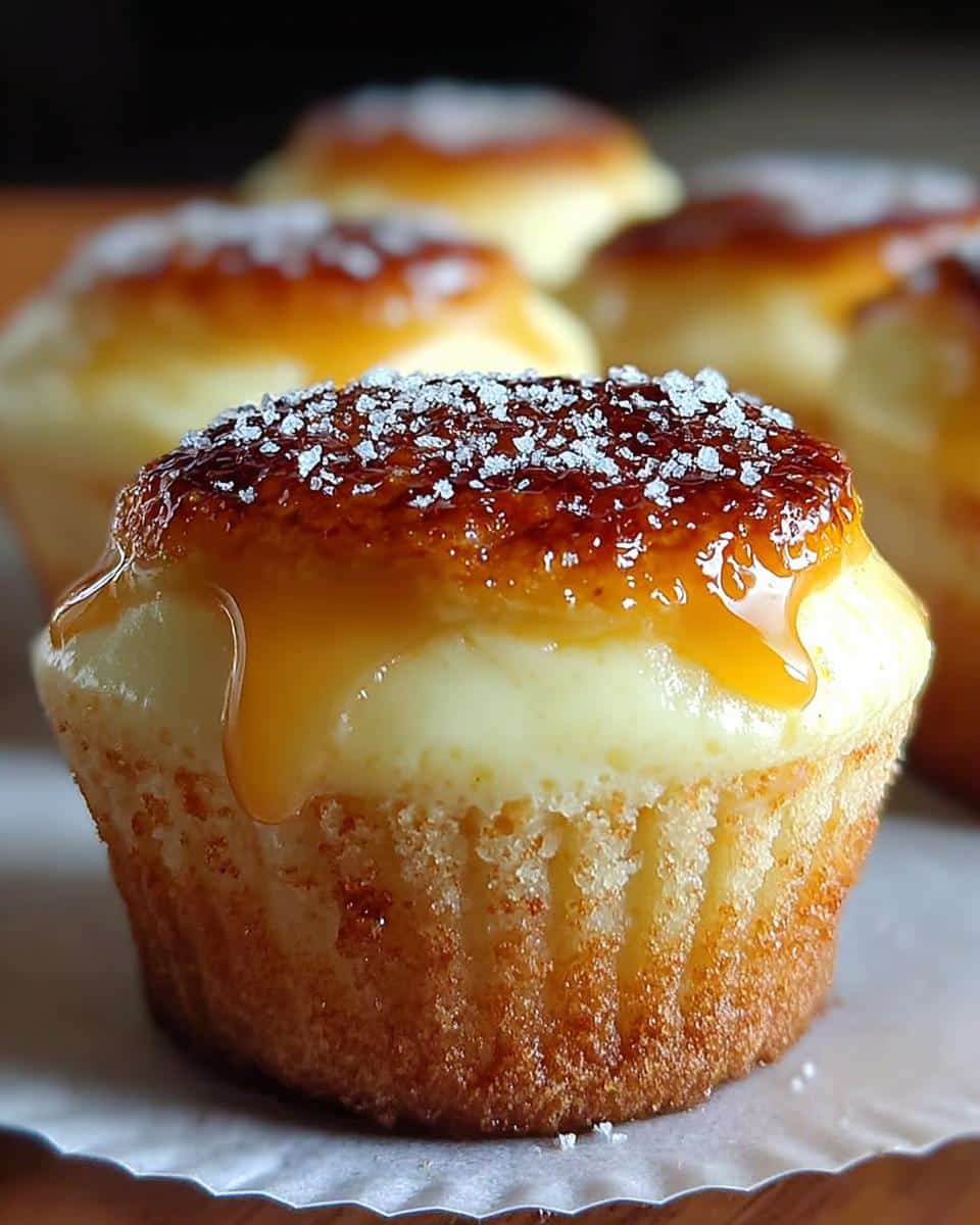 Vanilla Bean Creme Brulee Cheesecake Cupcakes - detail 2