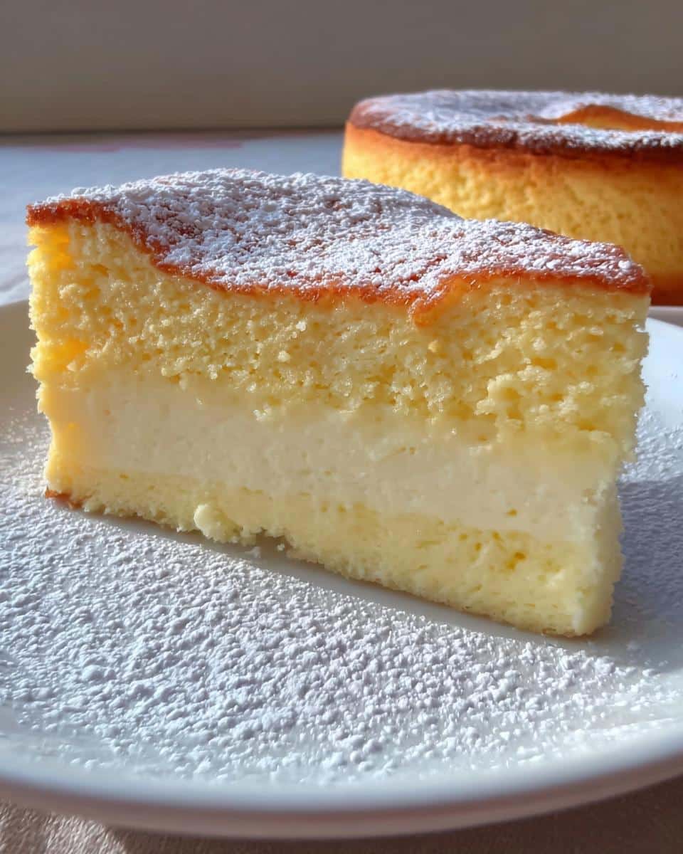 Vanilla Magic Custard Cake - detail 2