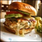 White Cheddar & Spinach Chicken Burgers